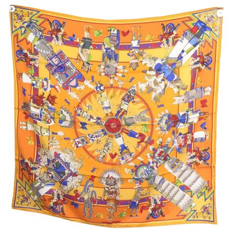 foulard hermes kachinas|vintage Hermes scarf designs.